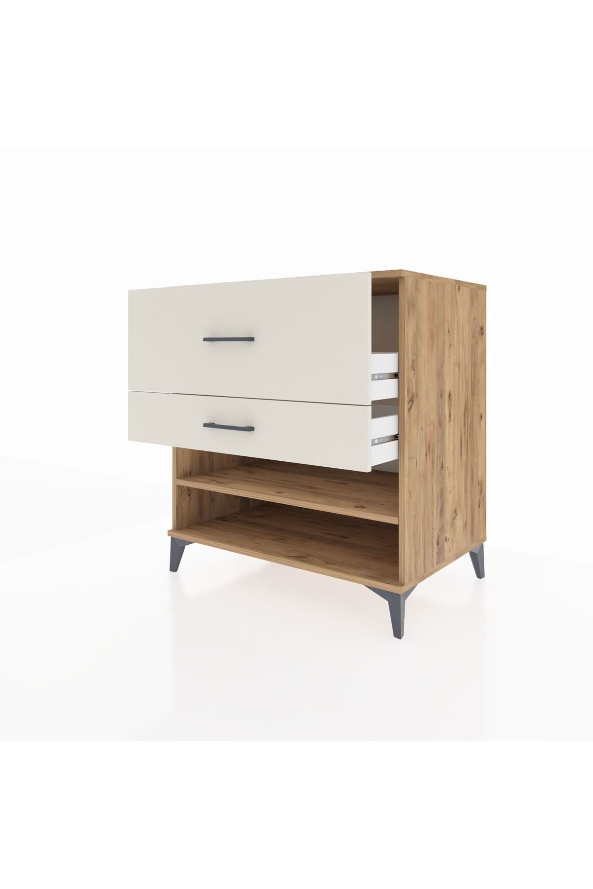 Kronos Şifonyer Tek Raflı 2 Çekmeceli 88x59x96 - S70M016V7C