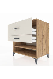 Kronos Şifonyer Tek Raflı 2 Çekmeceli 88x59x96 - S70M016V7C