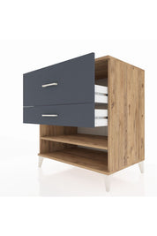 Kronos Şifonyer Tek Raflı 2 Çekmeceli 88x59x96 - S70M016V8C