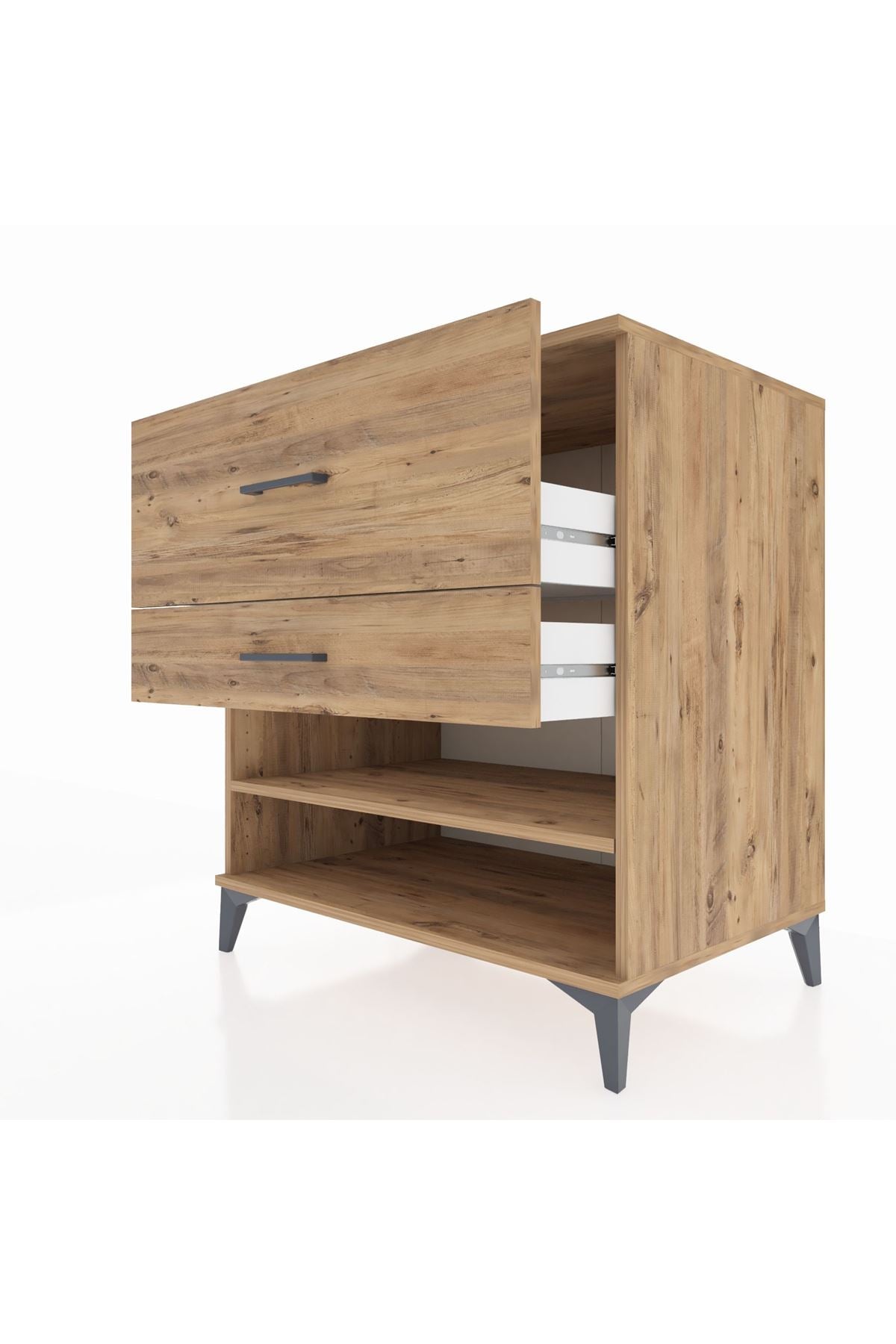 Kronos Şifonyer Tek Raflı 2 Çekmeceli 88x59x96 - S70M016V9C