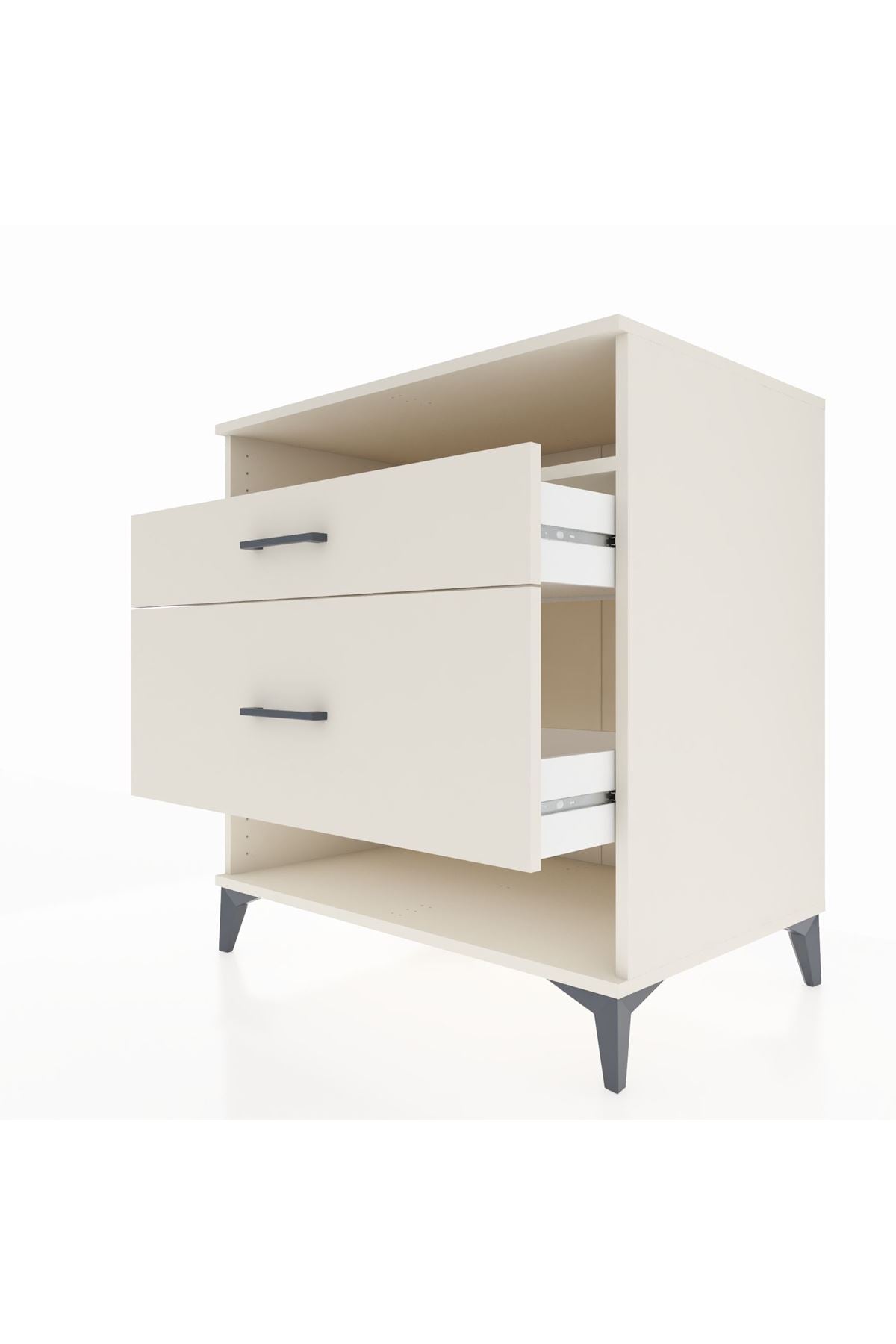 Kronos Şifonyer Tek Raflı 2 Çekmeceli 88x59x96 - S70M019V1C