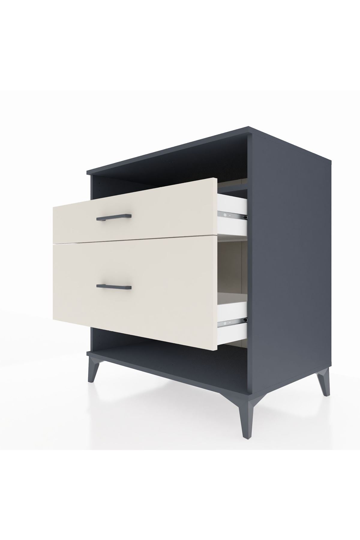 Kronos Şifonyer Tek Raflı 2 Çekmeceli 88x59x96 - S70M019V4C