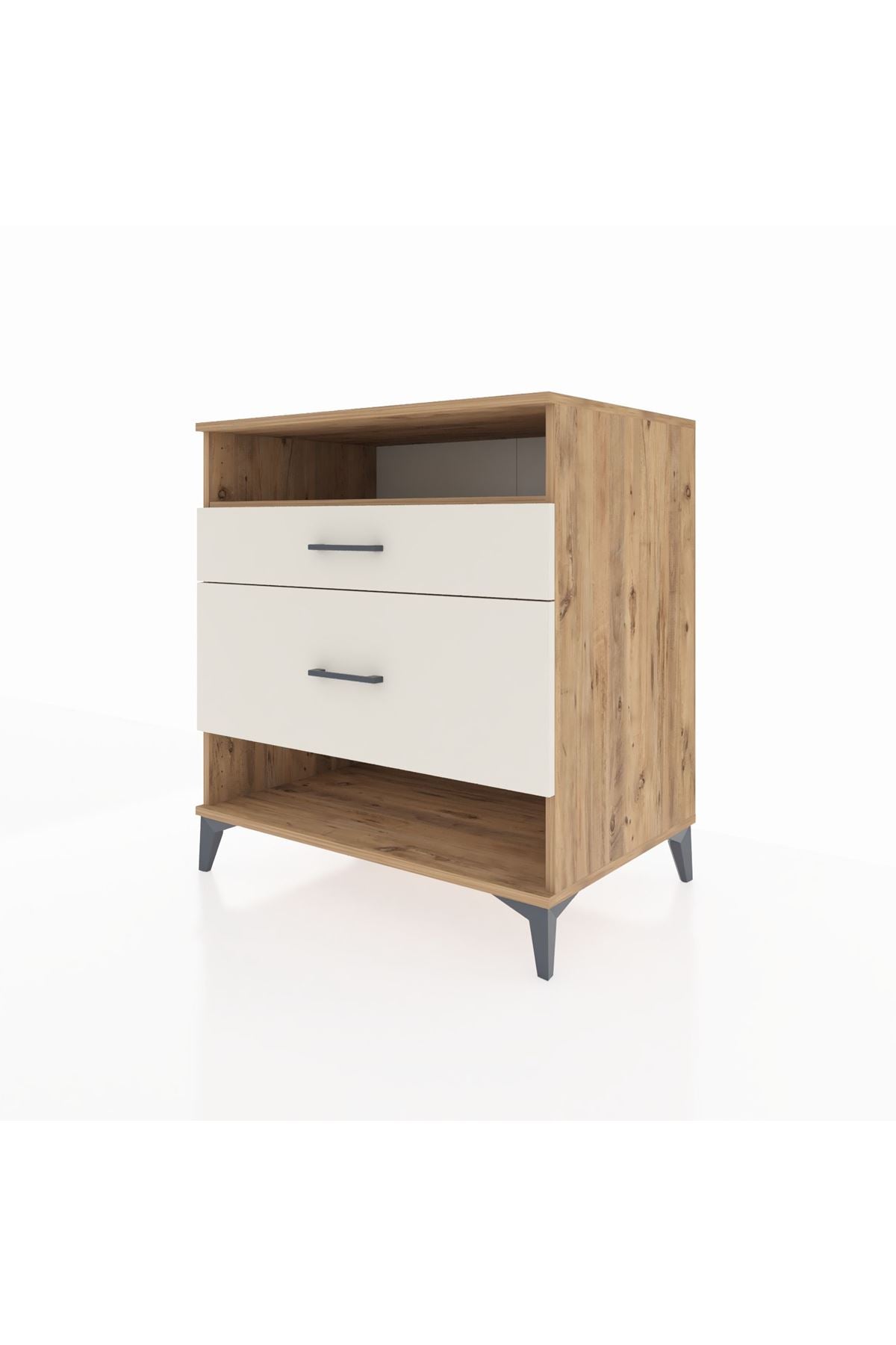 Kronos Şifonyer Tek Raflı 2 Çekmeceli 88x59x96 - S70M019V7C