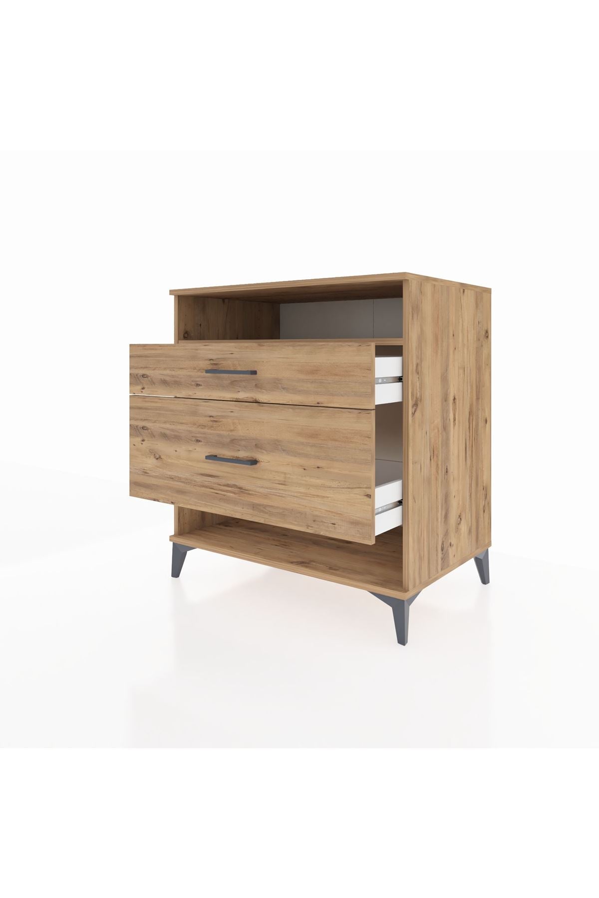 Kronos Şifonyer Tek Raflı 2 Çekmeceli 88x59x96 - S70M019V9C