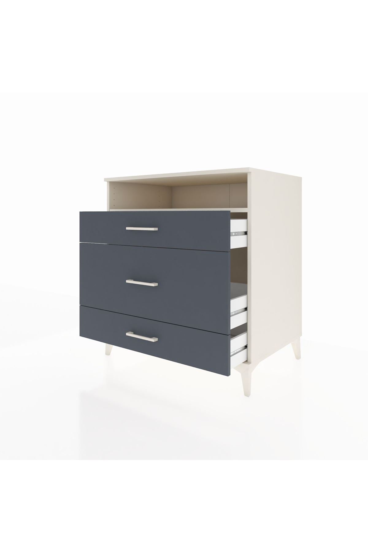 Kronos Şifonyer Tek Raflı 3 Çekmeceli 88x59x96 - S70M020V2C