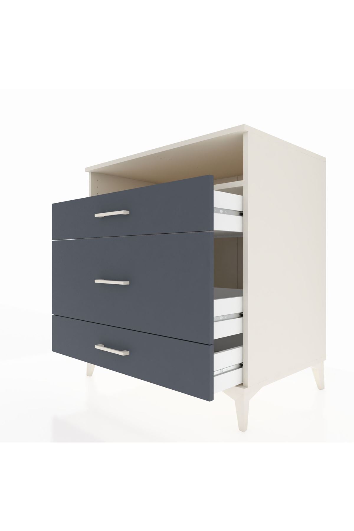 Kronos Şifonyer Tek Raflı 3 Çekmeceli 88x59x96 - S70M020V2C