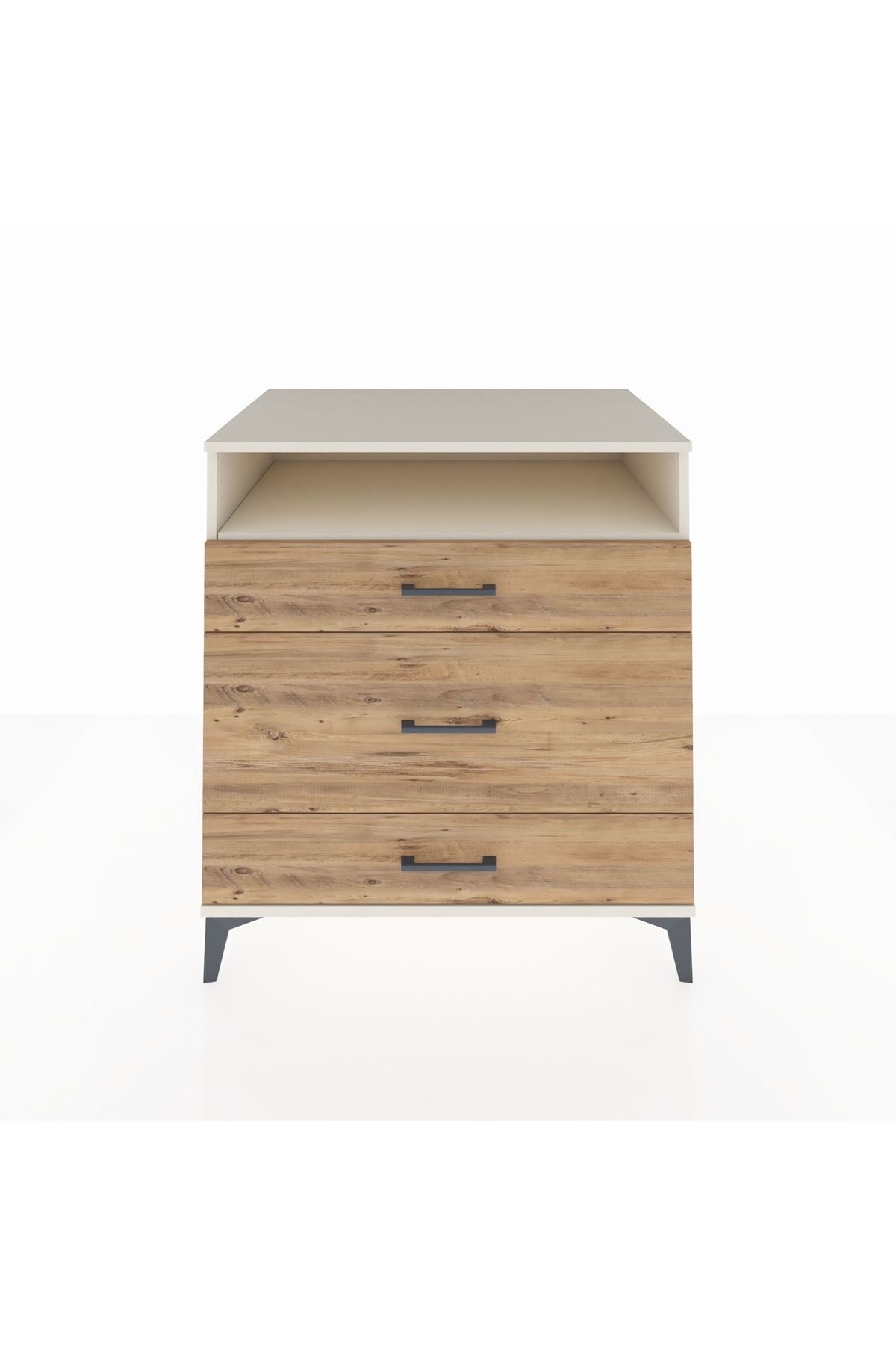 Kronos Şifonyer Tek Raflı 3 Çekmeceli 88x59x96 - S70M020V3C