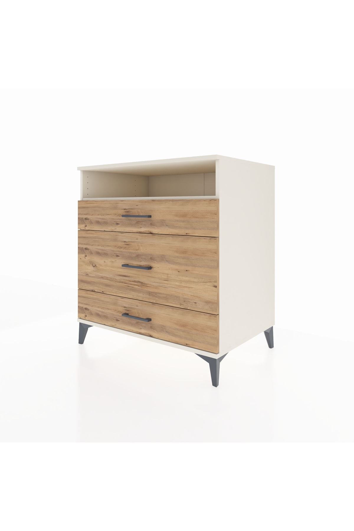Kronos Şifonyer Tek Raflı 3 Çekmeceli 88x59x96 - S70M020V3C