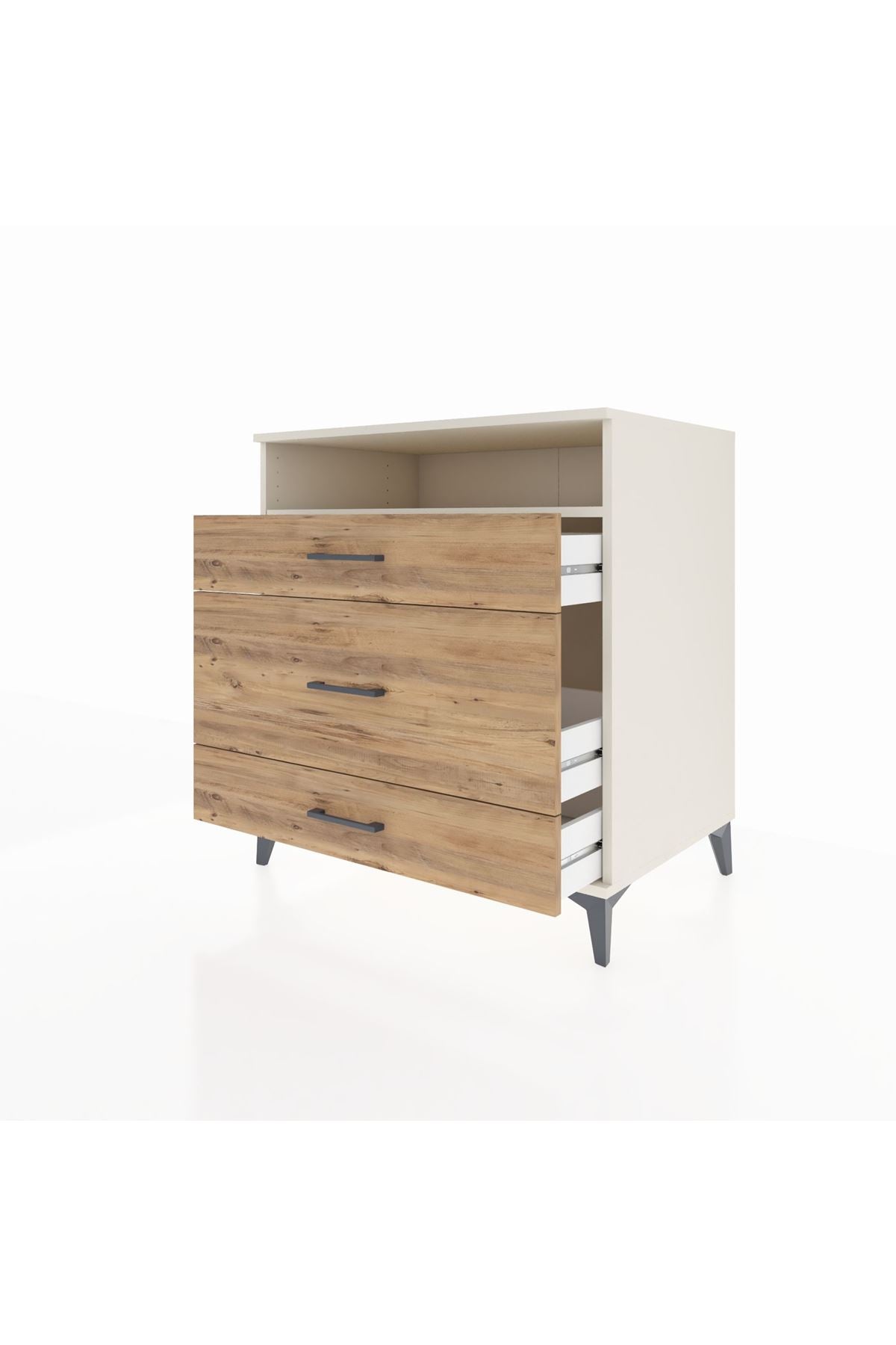 Kronos Şifonyer Tek Raflı 3 Çekmeceli 88x59x96 - S70M020V3C