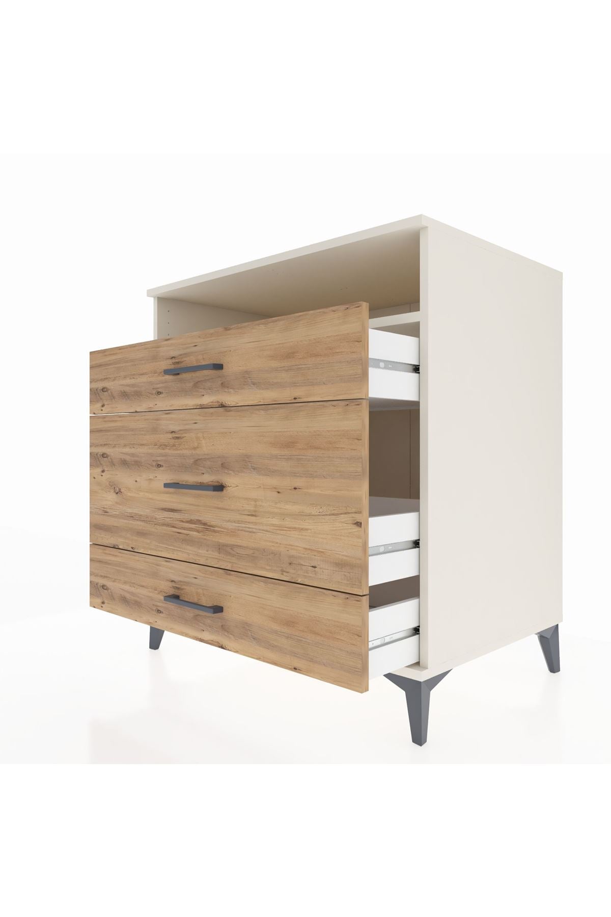 Kronos Şifonyer Tek Raflı 3 Çekmeceli 88x59x96 - S70M020V3C