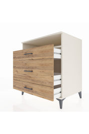 Kronos Şifonyer Tek Raflı 3 Çekmeceli 88x59x96 - S70M020V3C