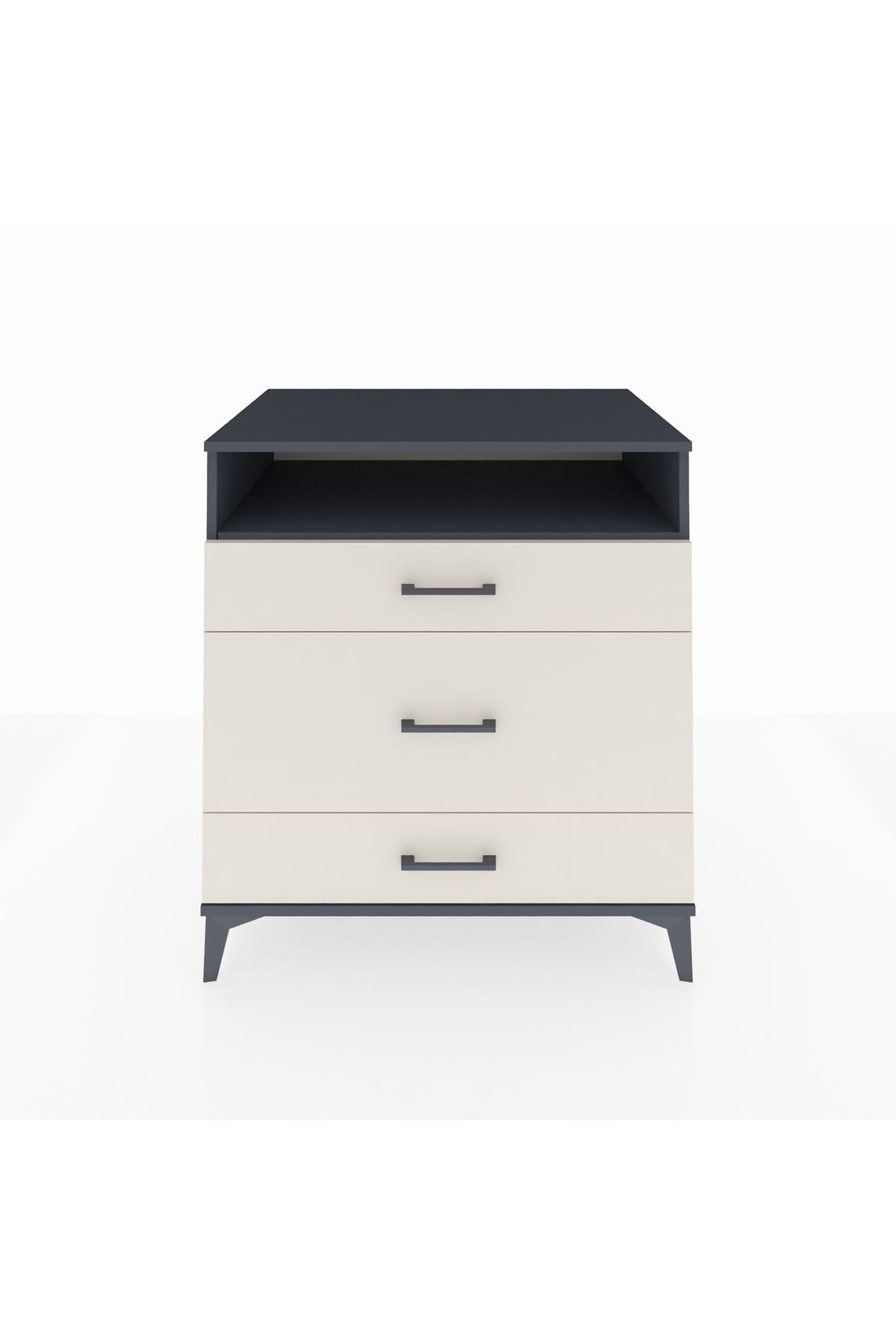 Kronos Şifonyer Tek Raflı 3 Çekmeceli 88x59x96 - S70M020V4C