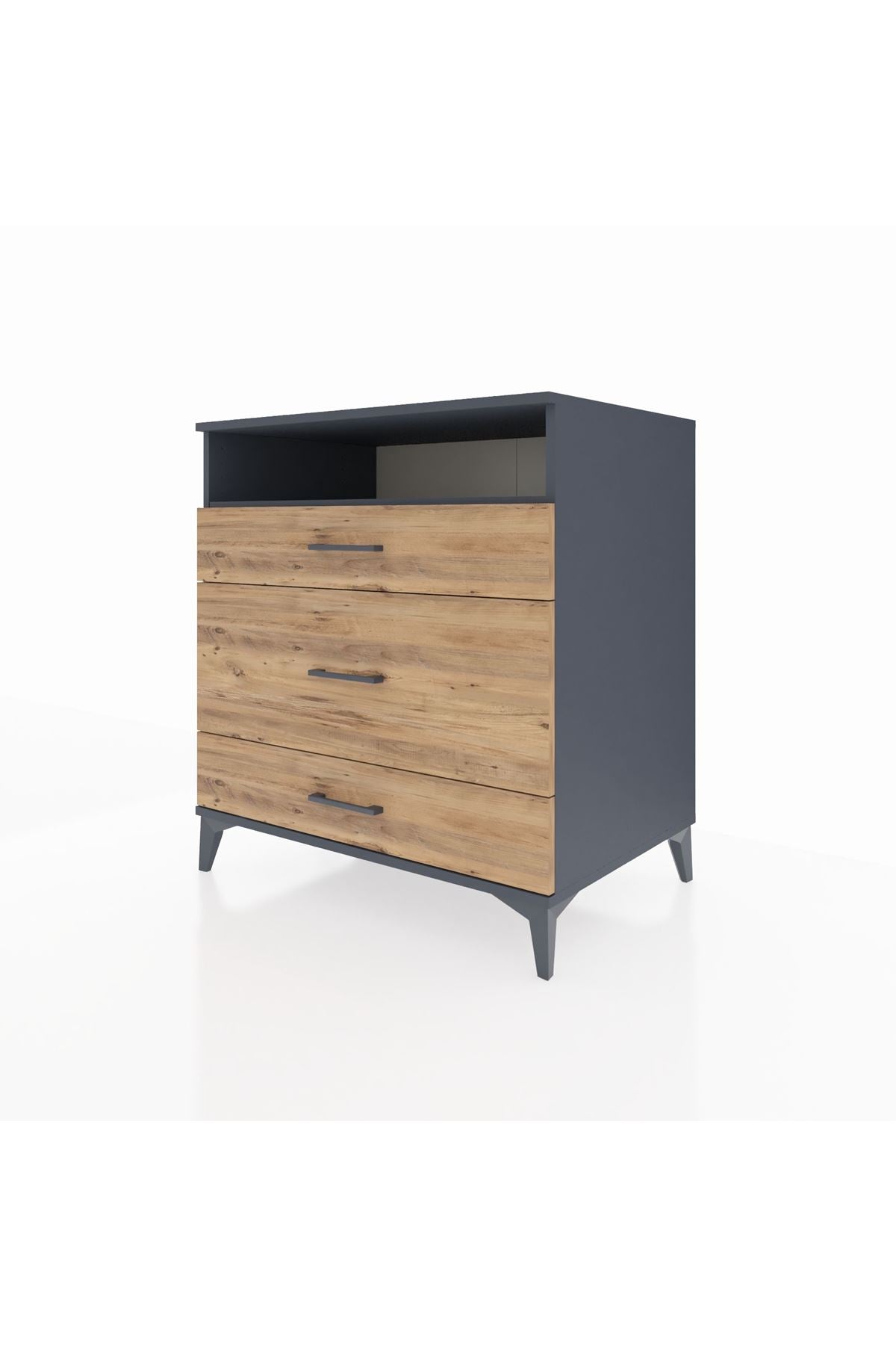 Kronos Şifonyer Tek Raflı 3 Çekmeceli 88x59x96 - S70M020V6C