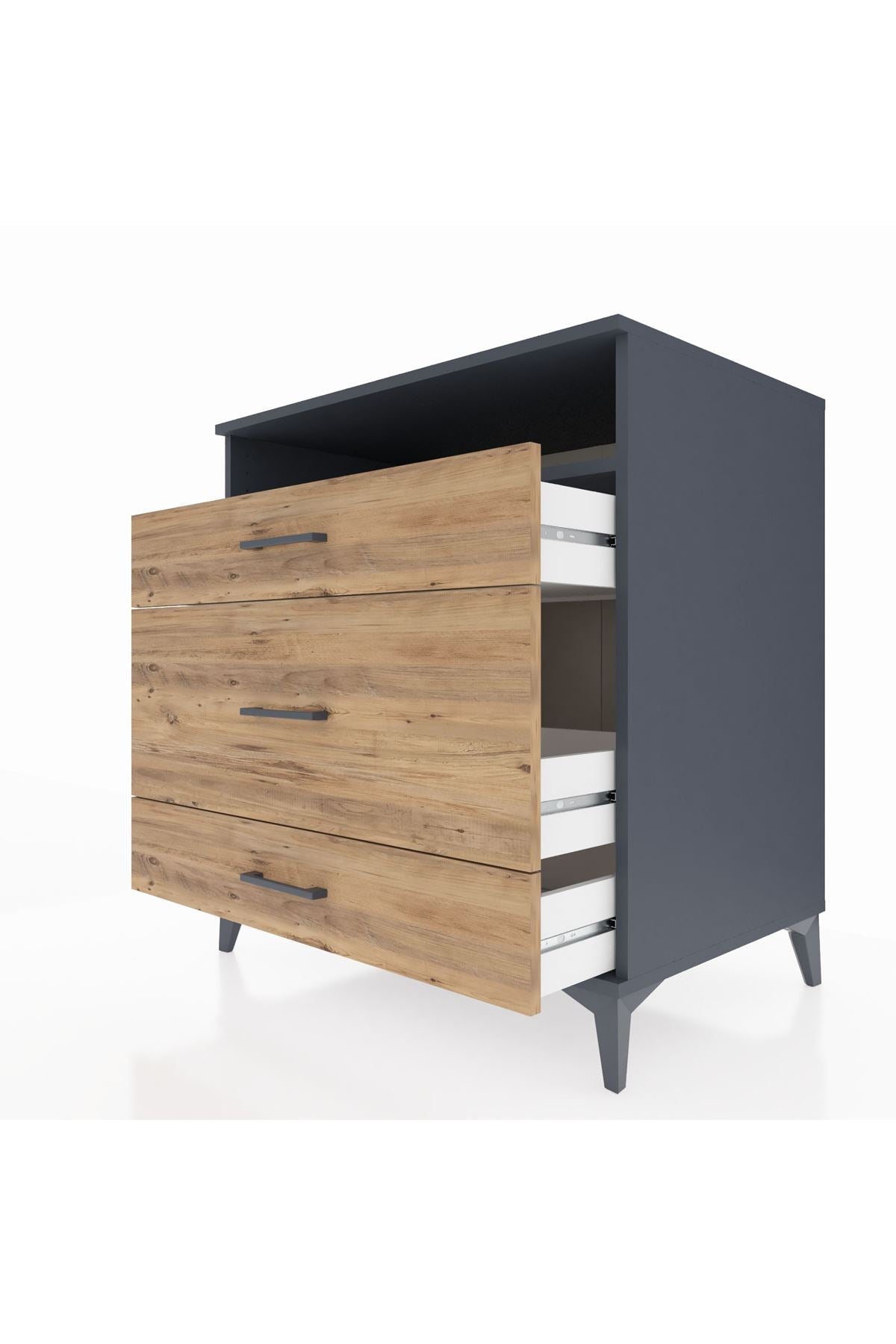 Kronos Şifonyer Tek Raflı 3 Çekmeceli 88x59x96 - S70M020V6C