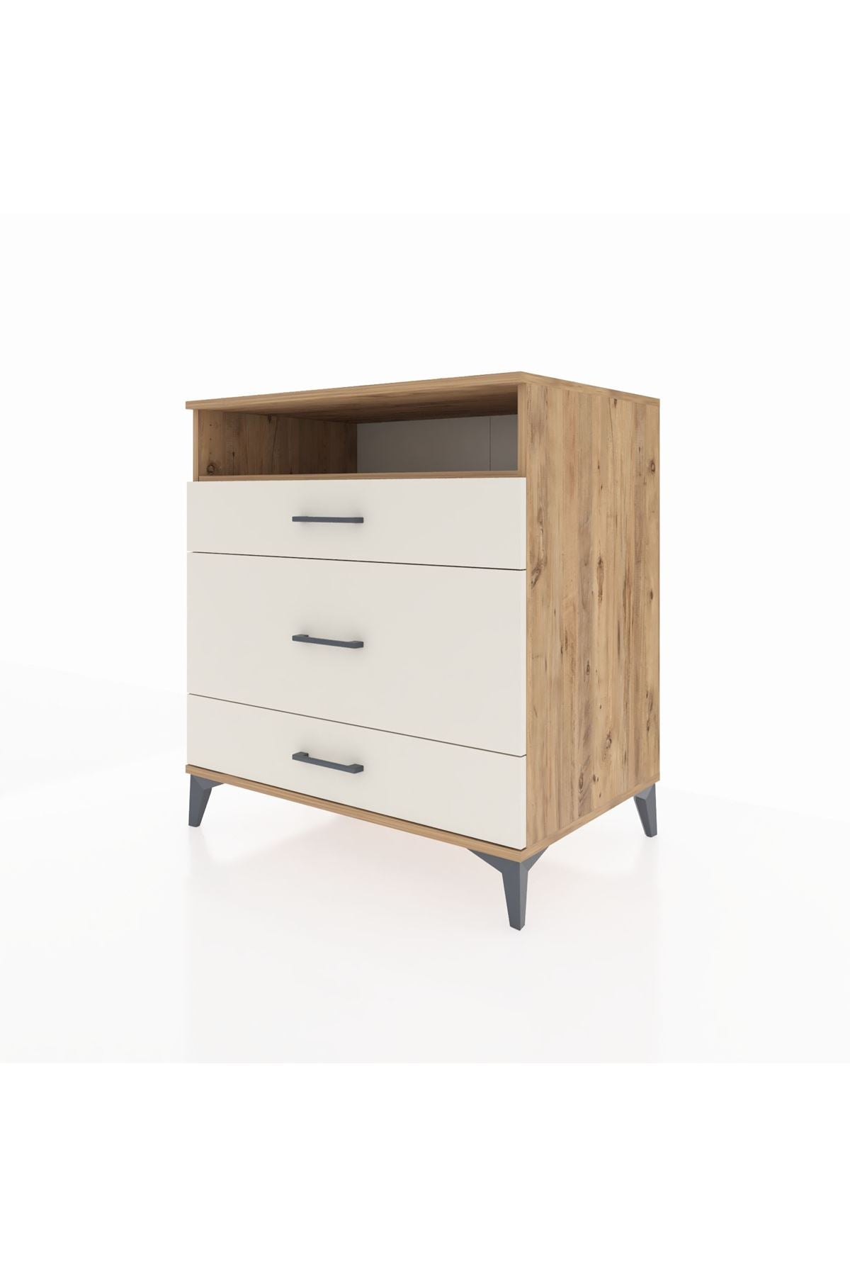Kronos Şifonyer Tek Raflı 3 Çekmeceli 88x59x96 - S70M020V7C