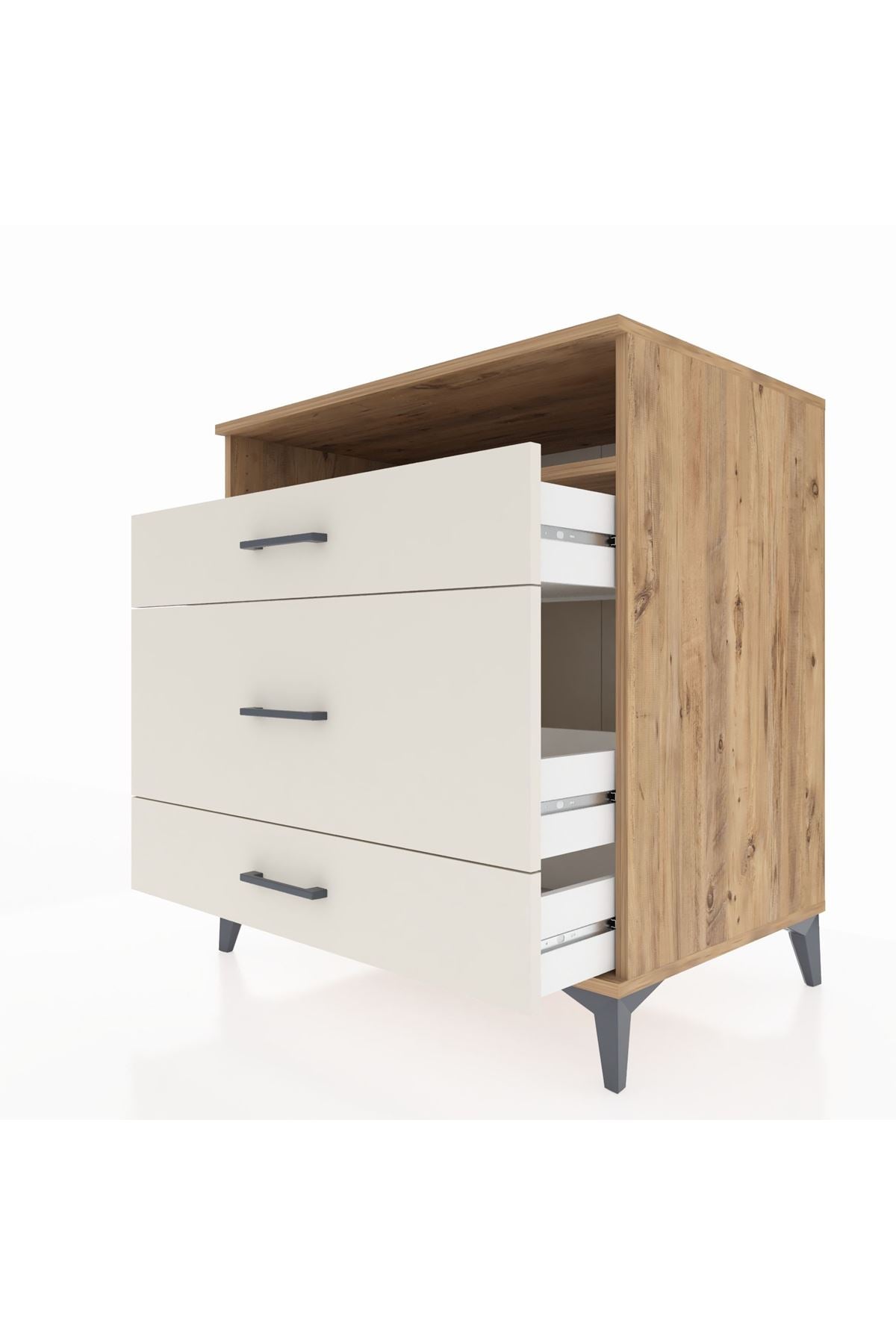 Kronos Şifonyer Tek Raflı 3 Çekmeceli 88x59x96 - S70M020V7C