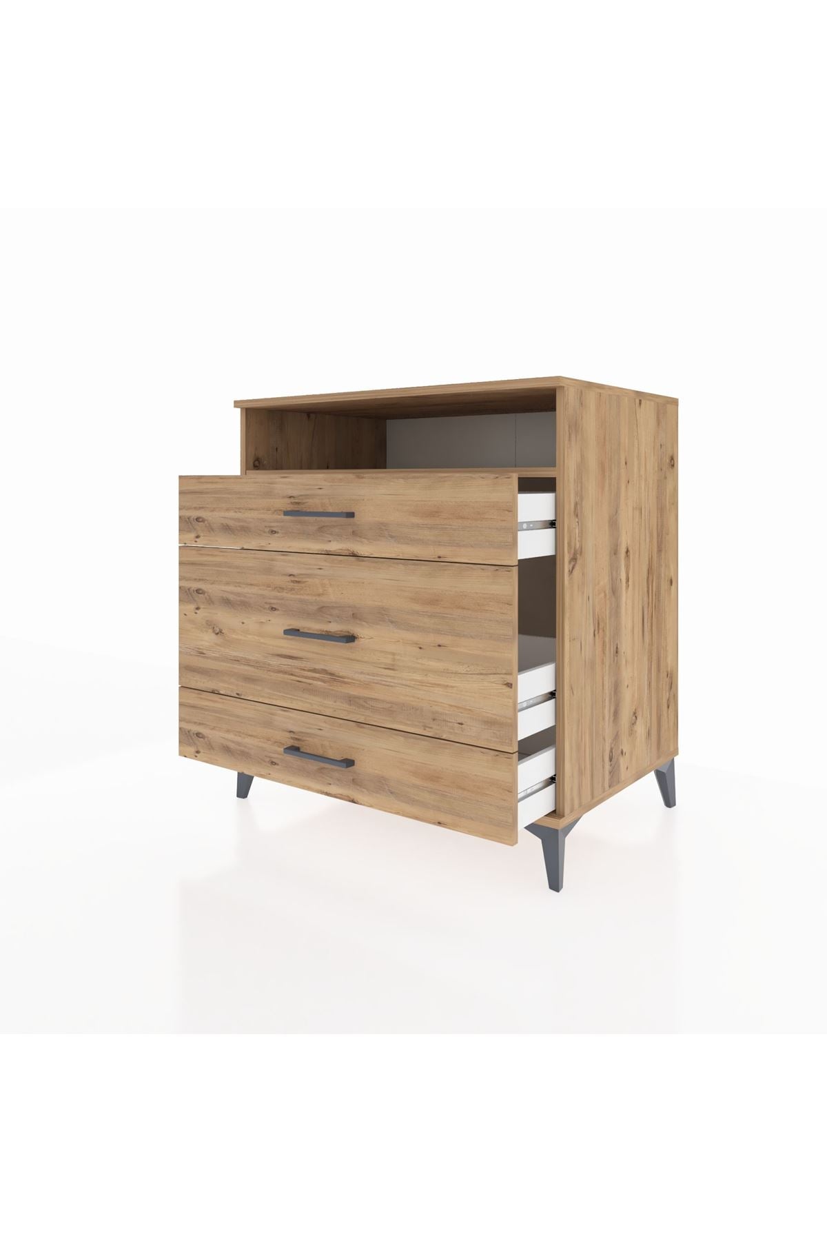 Kronos Şifonyer Tek Raflı 3 Çekmeceli 88x59x96 - S70M020V9C