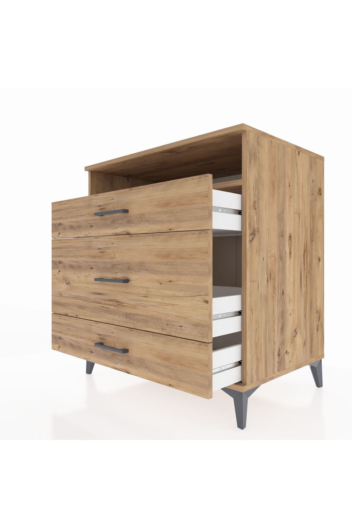 Kronos Şifonyer Tek Raflı 3 Çekmeceli 88x59x96 - S70M020V9C