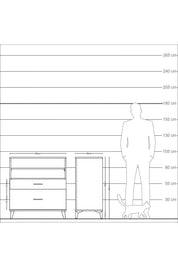 Kronos Şifonyer 2 Raflı 2 Çekmeceli 88x59x96 - S70M021V6C