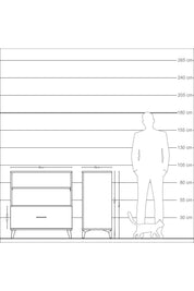 Kronos Şifonyer 2 Raflı Tek Çekmeceli 88x59x96 - S70M022V7C