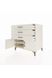 Kronos Şifonyer Tek Raflı 3 Çekmeceli 2 Kapaklı 88x59x96 - S70M023V1C