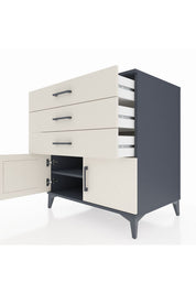 Kronos Şifonyer Tek Raflı 3 Çekmeceli 2 Kapaklı 88x59x96 - S70M023V4C
