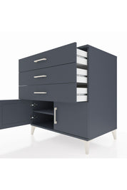 Kronos Şifonyer Tek Raflı 3 Çekmeceli 2 Kapaklı 88x59x96 - S70M023V5C