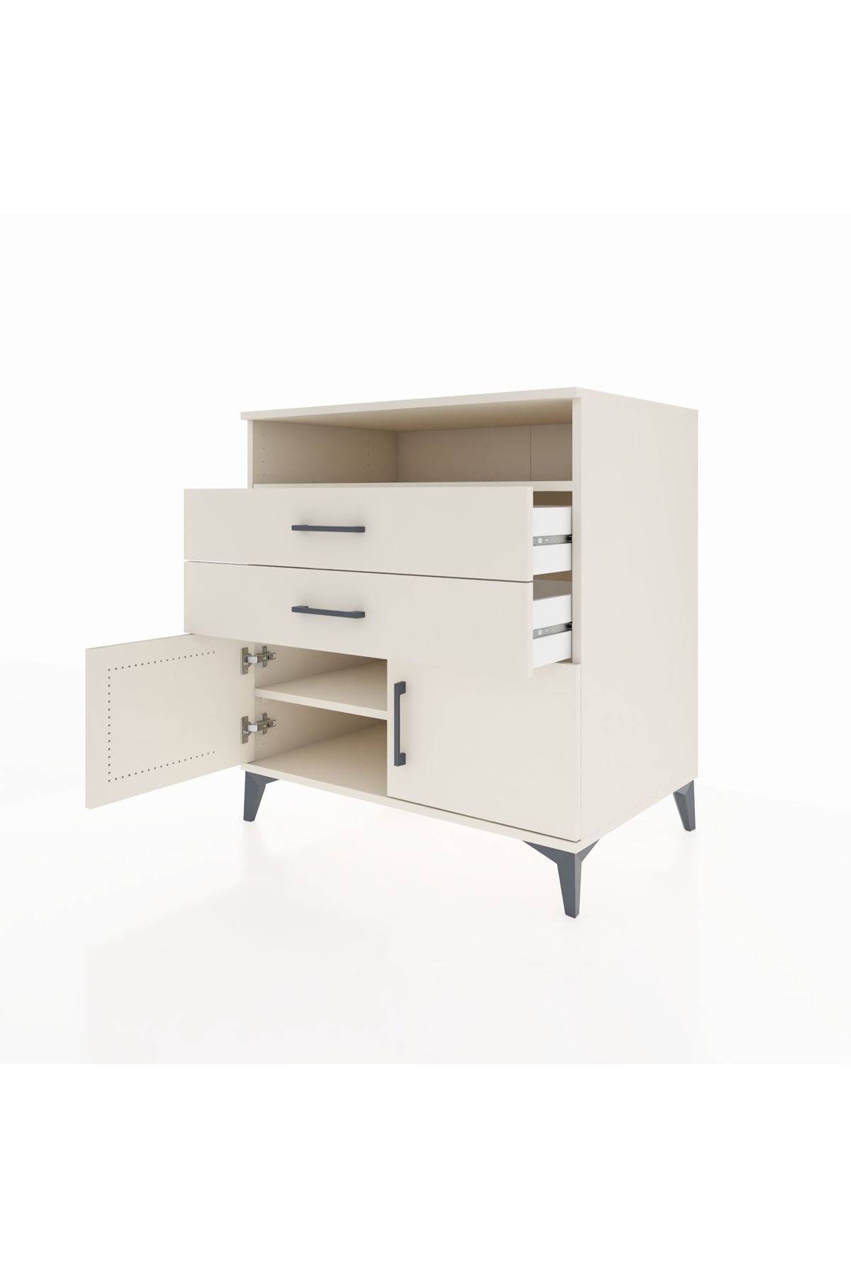 Kronos Şifonyer 2 Raflı 2 Çekmeceli 2 Kapaklı 88x59x96 - S70M024V1C