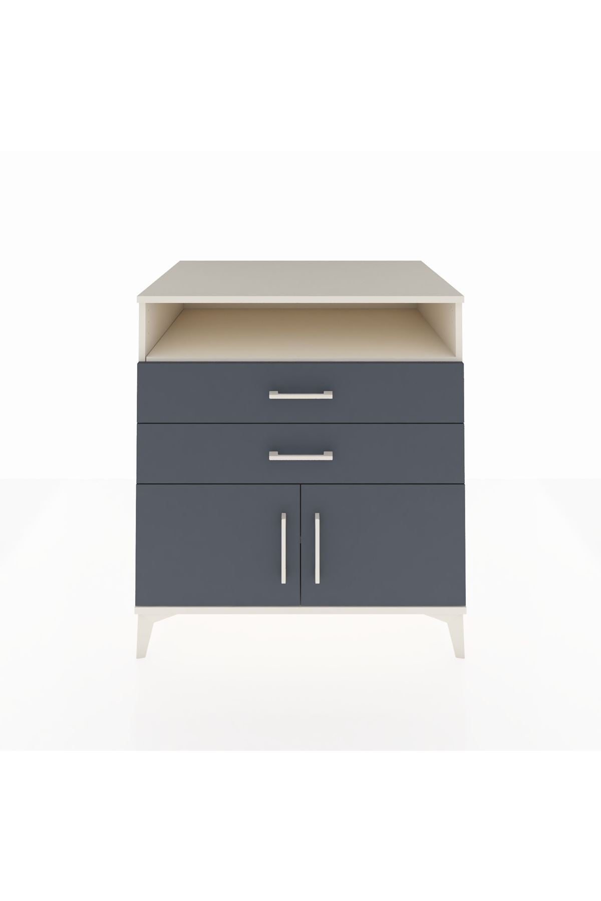Kronos Şifonyer 2 Raflı 2 Çekmeceli 2 Kapaklı 88x59x96 - S70M024V2C