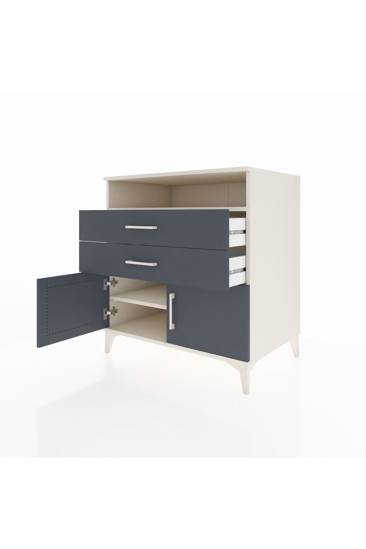 Kronos Şifonyer 2 Raflı 2 Çekmeceli 2 Kapaklı 88x59x96 - S70M024V2C