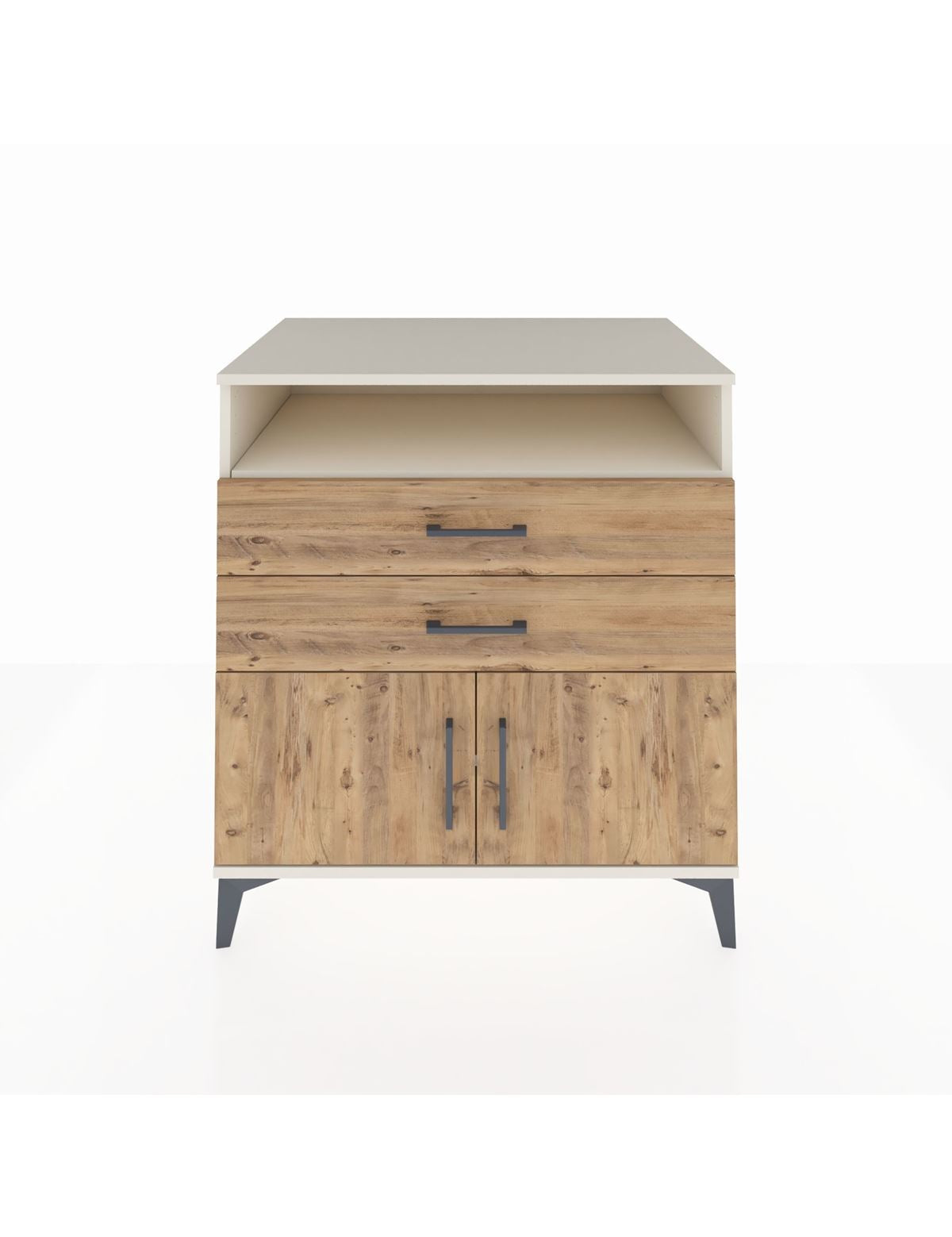 Kronos Şifonyer 2 Raflı 2 Çekmeceli 2 Kapaklı 88x59x96 - S70M024V3C