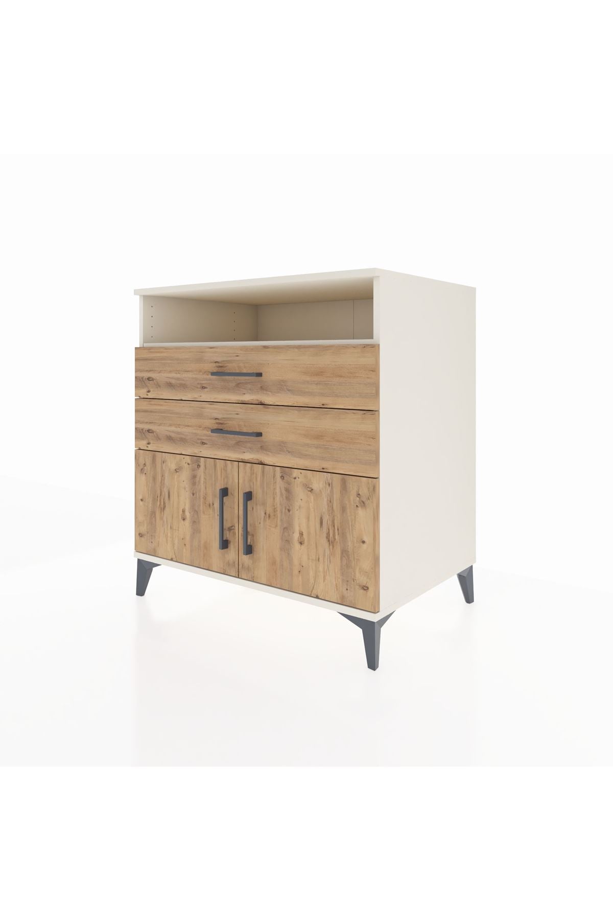 Kronos Şifonyer 2 Raflı 2 Çekmeceli 2 Kapaklı 88x59x96 - S70M024V3C