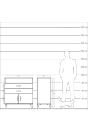 Kronos Şifonyer 2 Raflı 2 Çekmeceli 2 Kapaklı 88x59x96 - S70M024V3C