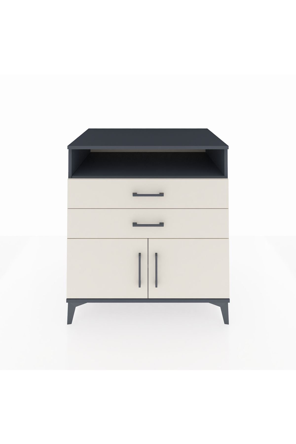 Kronos Şifonyer 2 Raflı 2 Çekmeceli 2 Kapaklı 88x59x96 - S70M024V4C