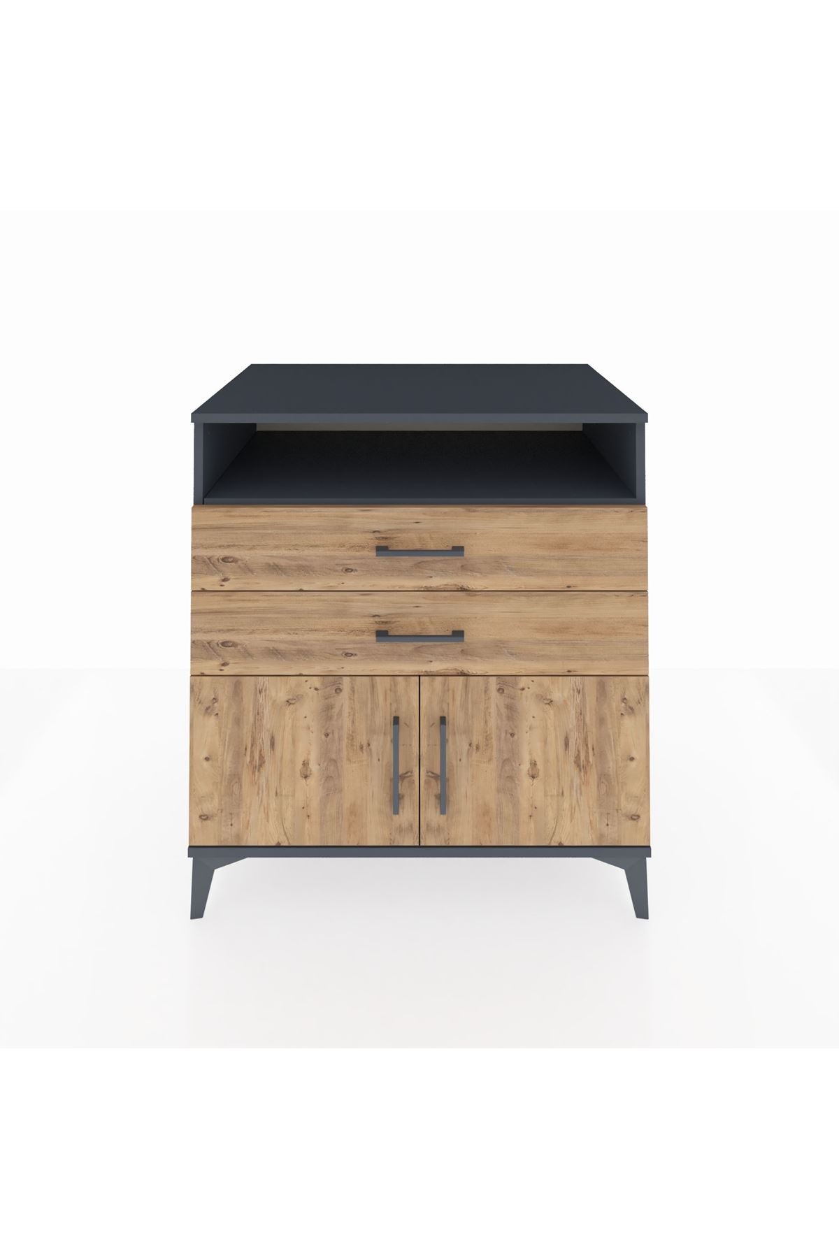 Kronos Şifonyer 2 Raflı 2 Çekmeceli 2 Kapaklı 88x59x96 - S70M024V6C