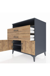 Kronos Şifonyer 2 Raflı 2 Çekmeceli 2 Kapaklı 88x59x96 - S70M024V6C