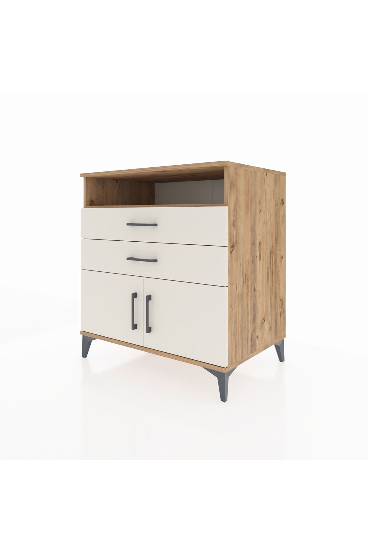 Kronos Şifonyer 2 Raflı 2 Çekmeceli 2 Kapaklı 88x59x96 - S70M024V7C
