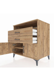 Kronos Şifonyer 2 Raflı 2 Çekmeceli 2 Kapaklı 88x59x96 - S70M024V9C