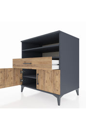 Kronos Şifonyer 3 Raflı Tek Çekmeceli 2 Kapaklı 88x59x96 - S70M025V6C