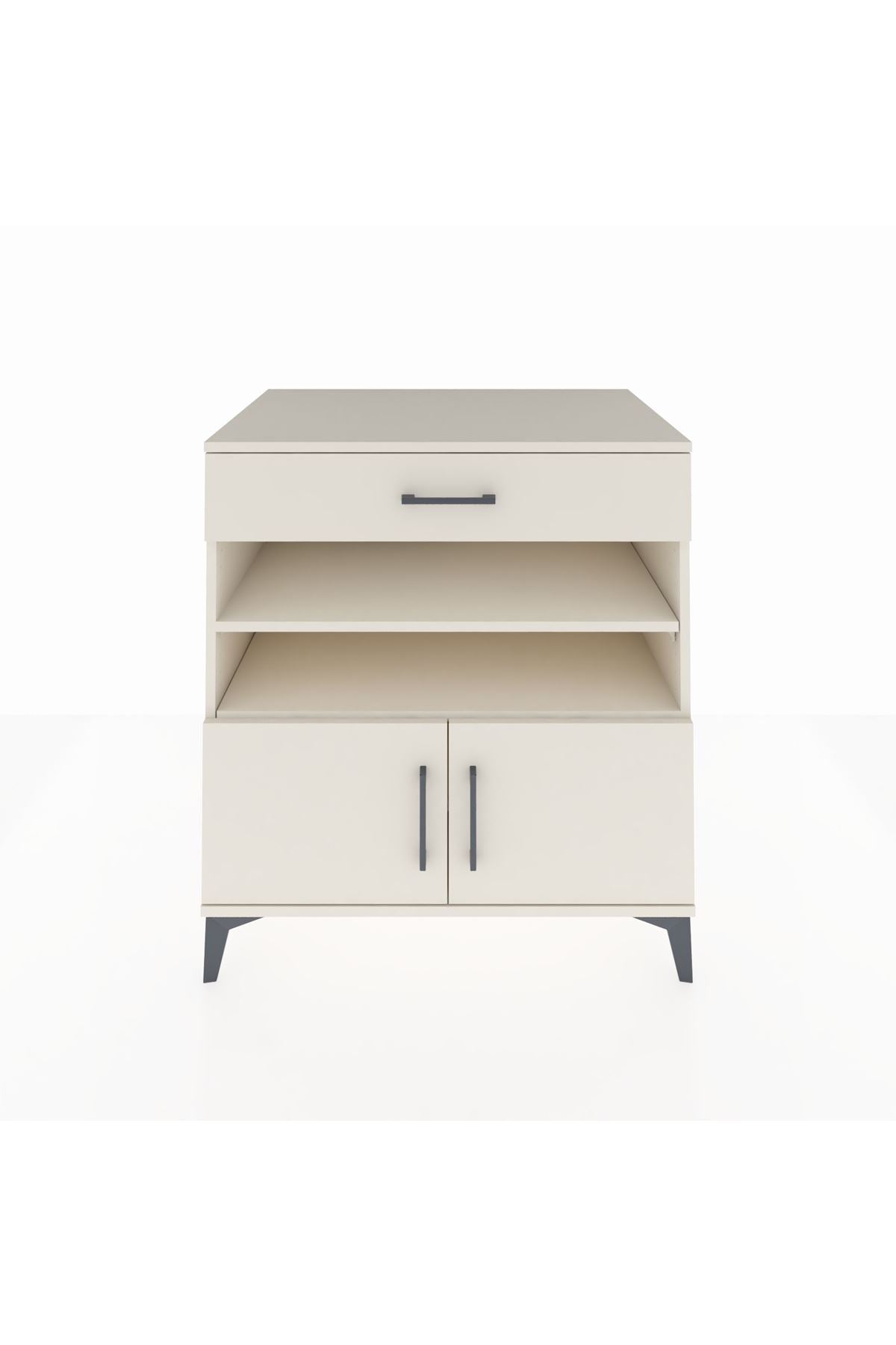 Kronos Şifonyer 3 Raflı Tek Çekmeceli 2 Kapaklı 88x59x96 - S70M026V1C