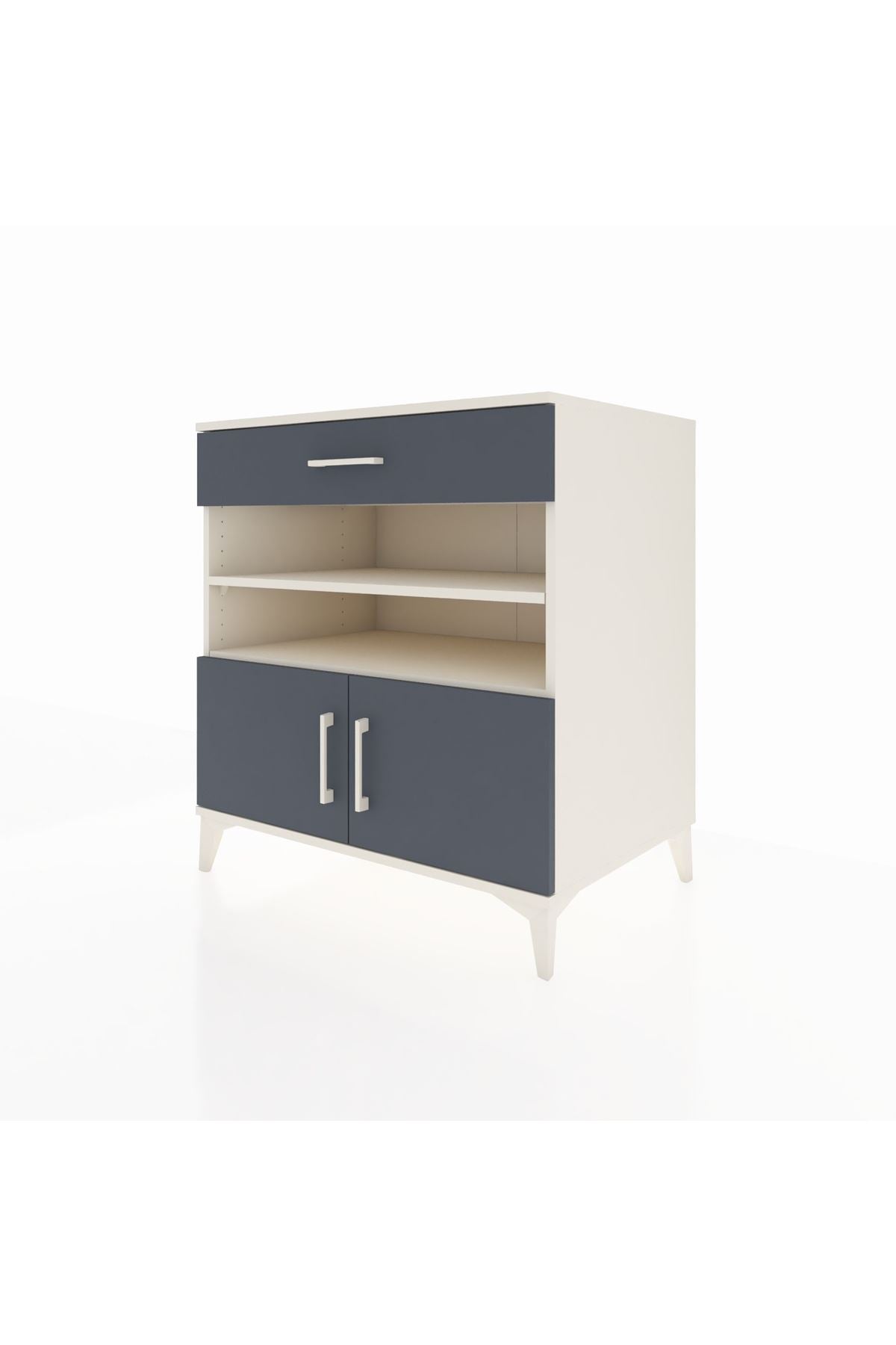 Kronos Şifonyer 3 Raflı Tek Çekmeceli 2 Kapaklı 88x59x96 - S70M026V2C