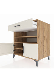 Kronos Şifonyer 3 Raflı Tek Çekmeceli 2 Kapaklı 88x59x96 - S70M026V7C
