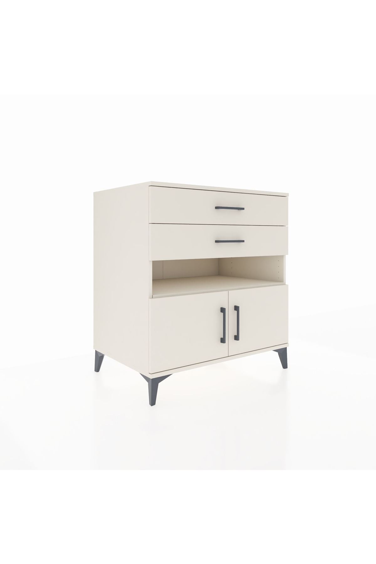 Kronos Şifonyer 2 Raflı 2 Çekmeceli 2 Kapaklı 88x59x96 - S70M027V1C