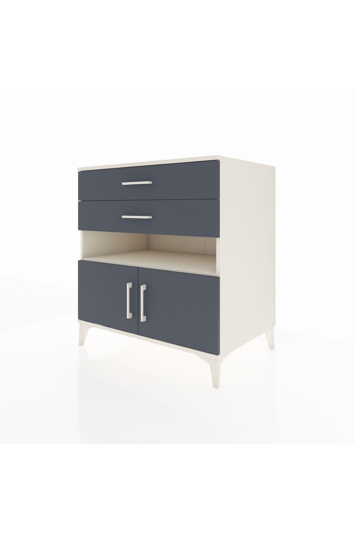 Kronos Şifonyer 2 Raflı 2 Çekmeceli 2 Kapaklı 88x59x96 - S70M027V2C