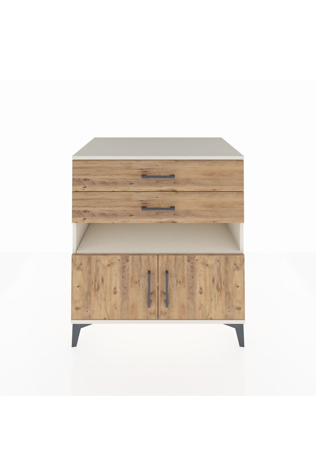 Kronos Şifonyer 2 Raflı 2 Çekmeceli 2 Kapaklı 88x59x96 - S70M027V3C
