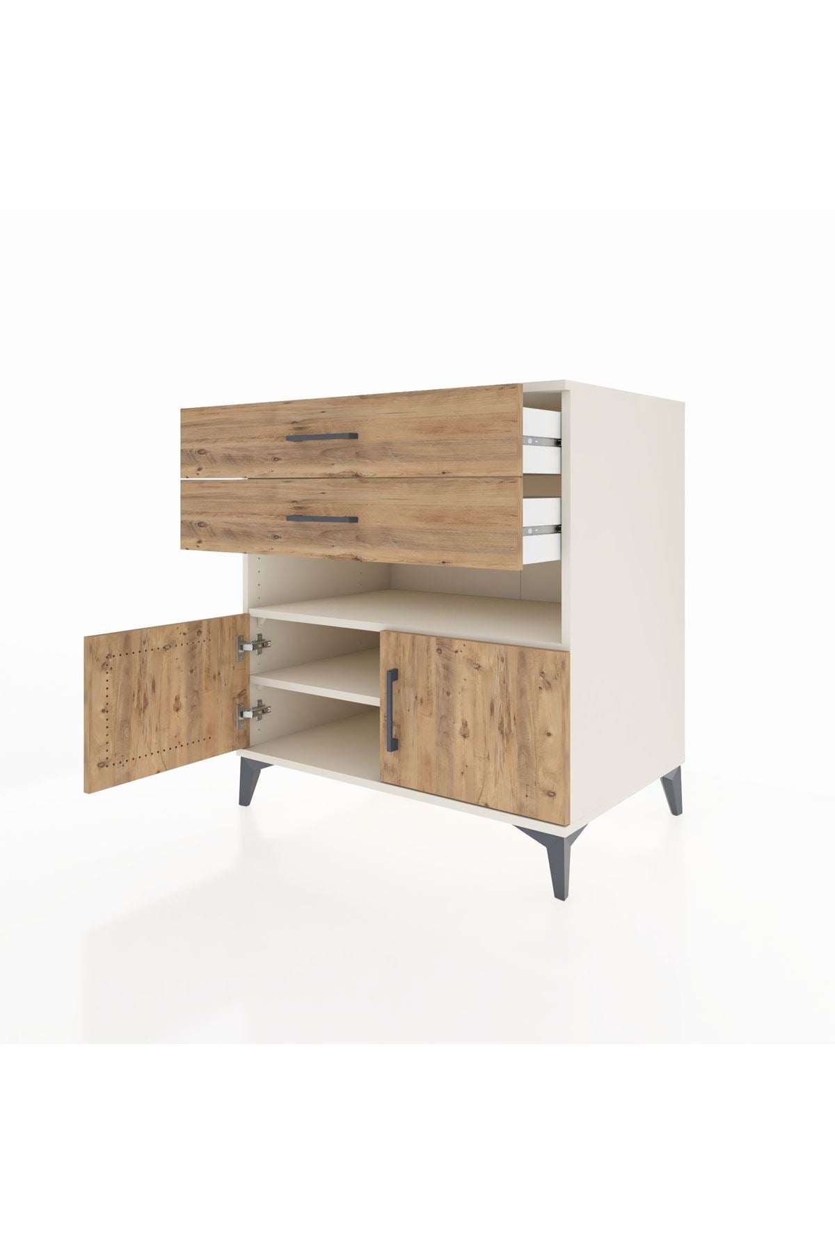 Kronos Şifonyer 2 Raflı 2 Çekmeceli 2 Kapaklı 88x59x96 - S70M027V3C