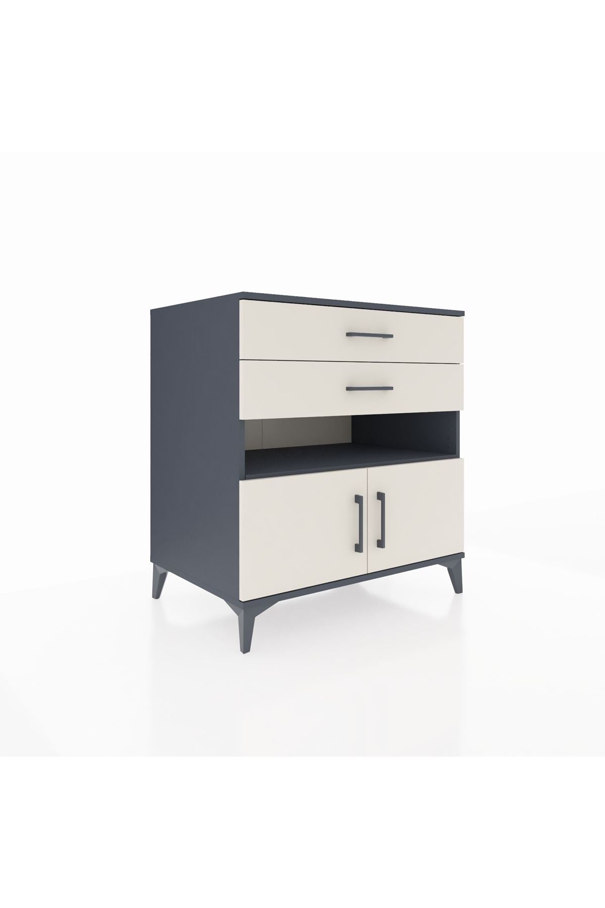 Kronos Şifonyer 2 Raflı 2 Çekmeceli 2 Kapaklı 88x59x96 - S70M027V4C