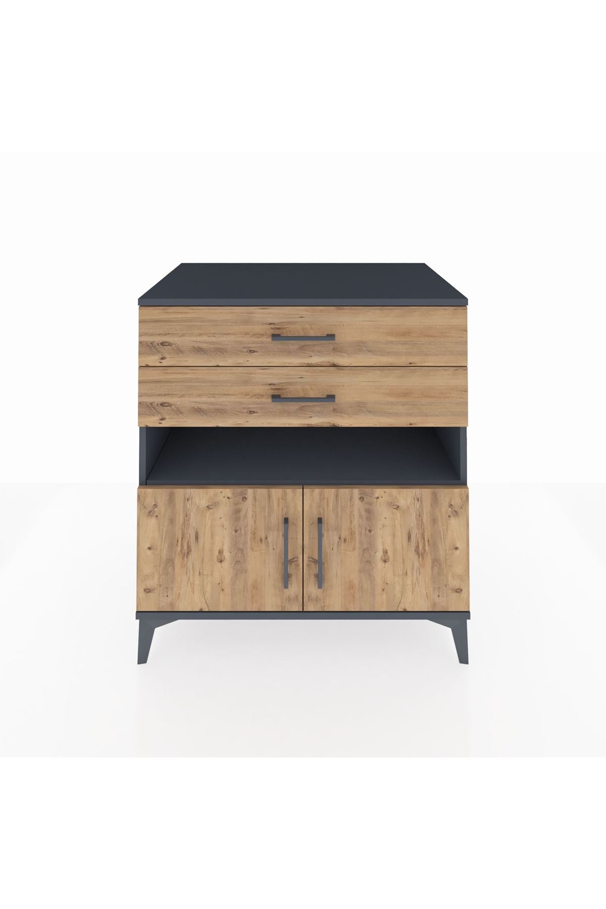 Kronos Şifonyer 2 Raflı 2 Çekmeceli 2 Kapaklı 88x59x96 - S70M027V6C