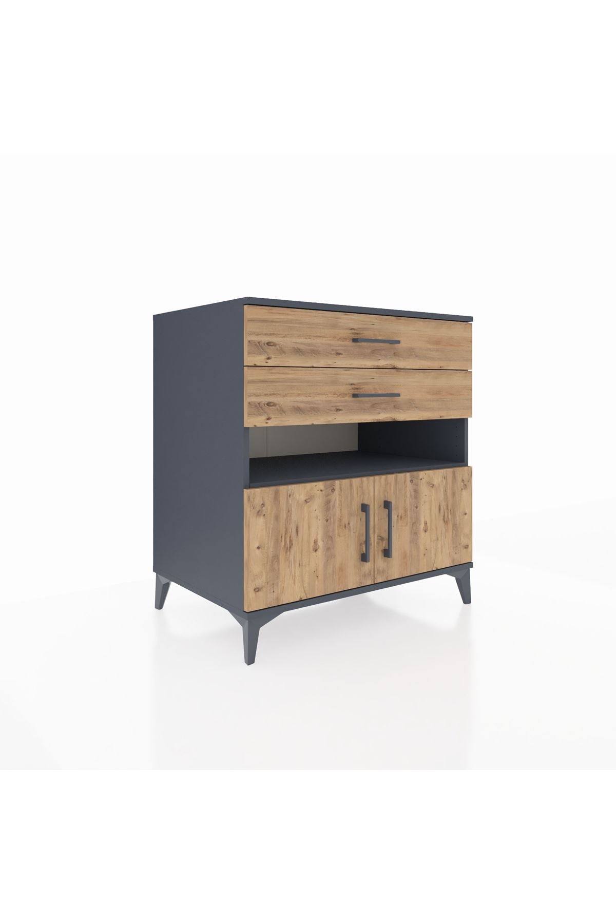 Kronos Şifonyer 2 Raflı 2 Çekmeceli 2 Kapaklı 88x59x96 - S70M027V6C