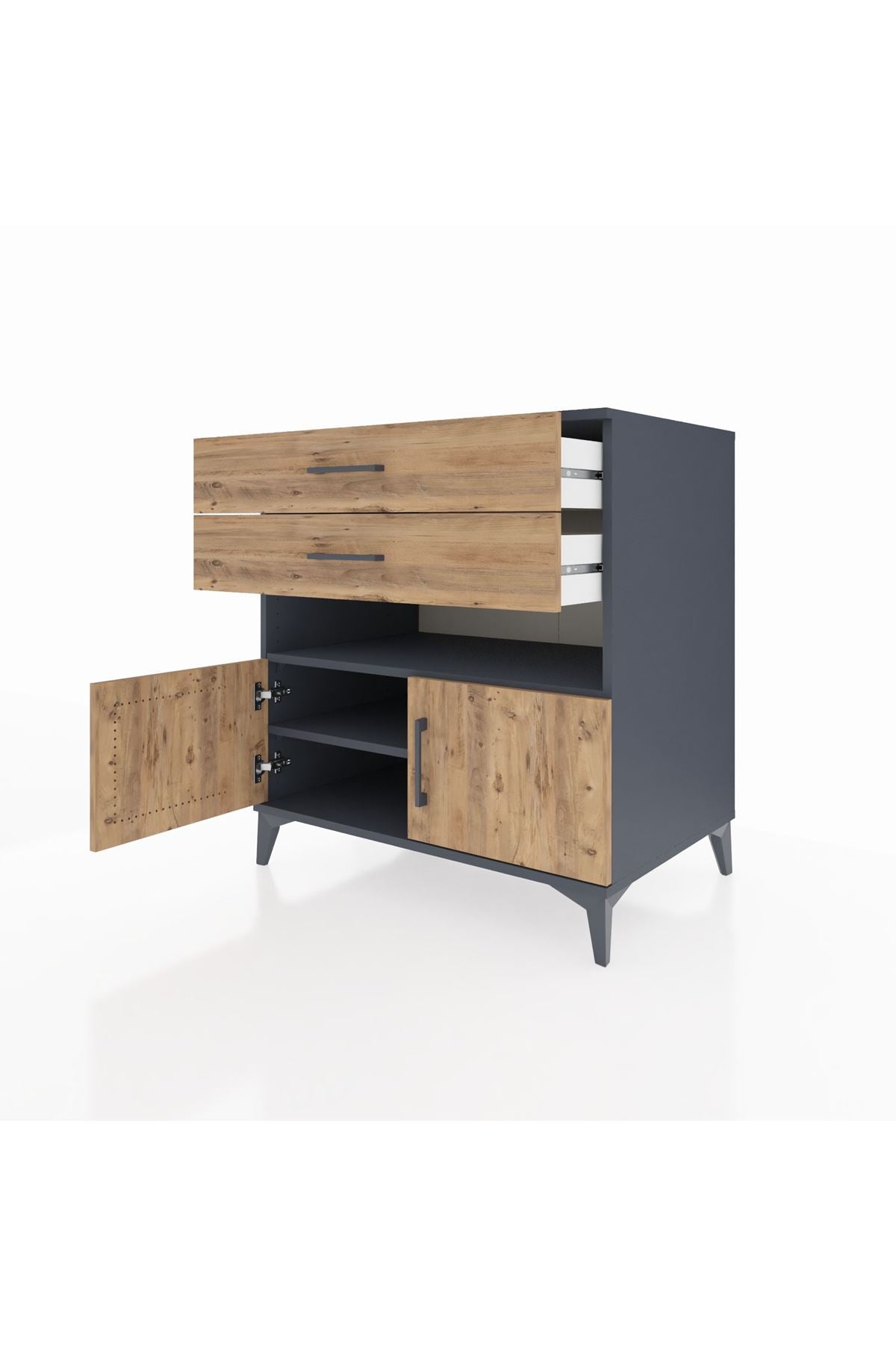 Kronos Şifonyer 2 Raflı 2 Çekmeceli 2 Kapaklı 88x59x96 - S70M027V6C